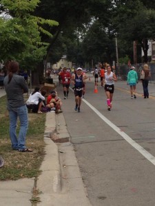 K around mile 12. He was smiling everytime I saw him.